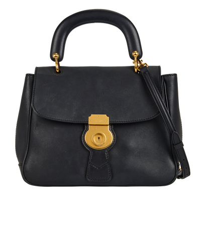 DK88 Top Handle, &pound;280, Handbags, Black, Leather, Front view